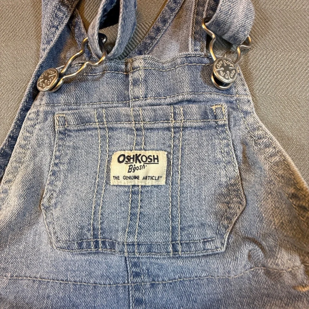 OshKosh Bgosh Toddler Girl Eyelet Lace Overall Dress 2T Blue White 2N011810 2064